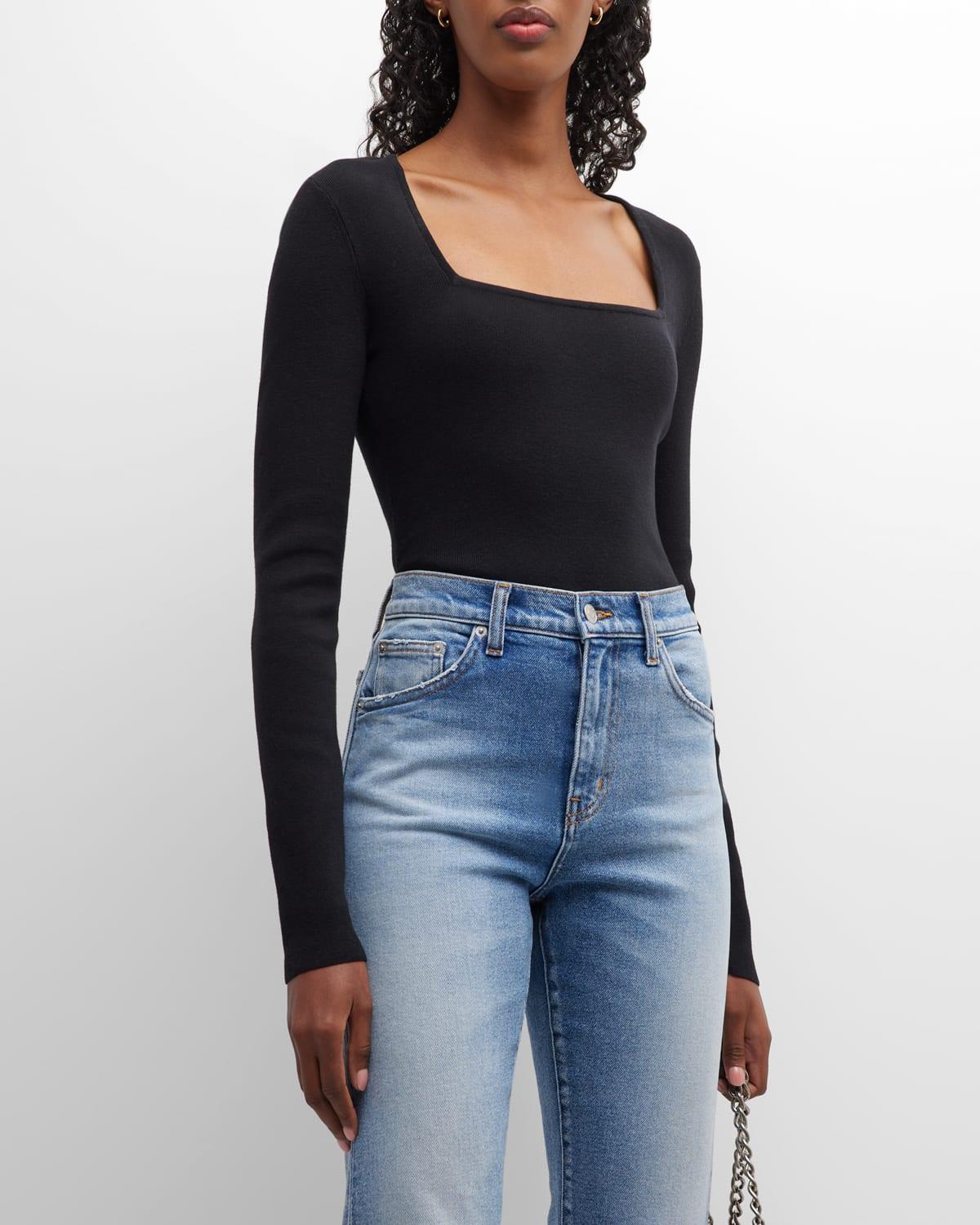 Kit Square-Neck Long-Sleeve Bodysuit Product Image