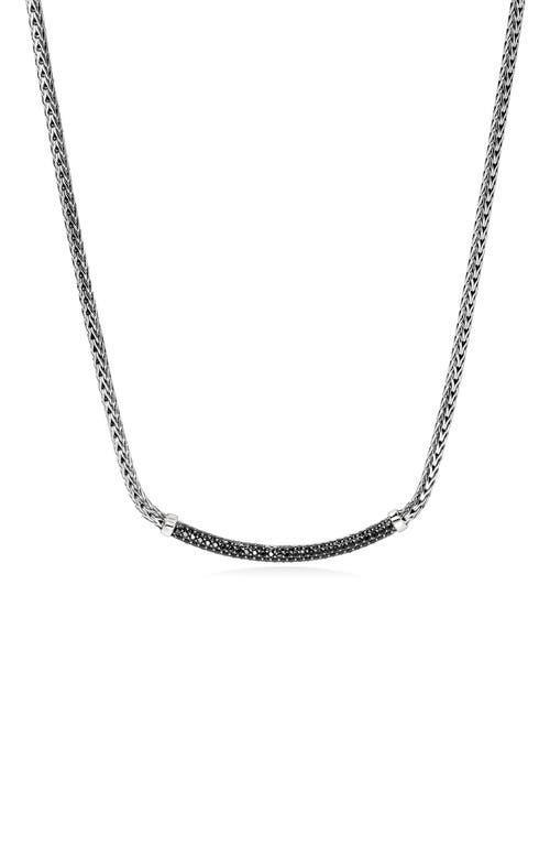 JOHN HARDY Jh Essential Necklace, 2.5mm In Silver/blue Diamonds Product Image