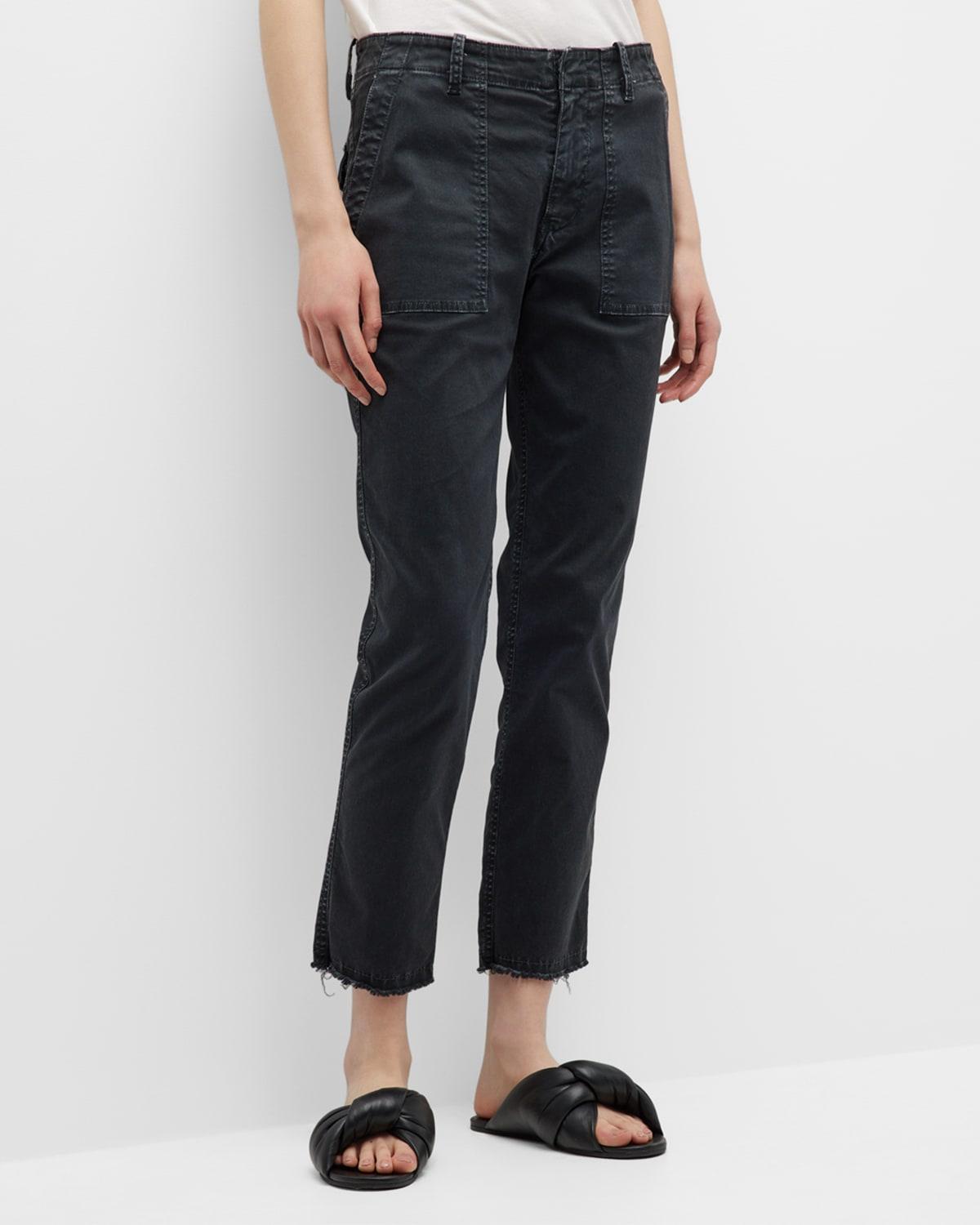 Jenna Cropped Raw-Edge Pants Product Image