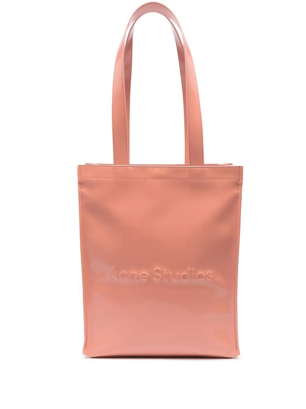 ACNE STUDIOS Logo Shopper Portrait Tote In Pink Product Image