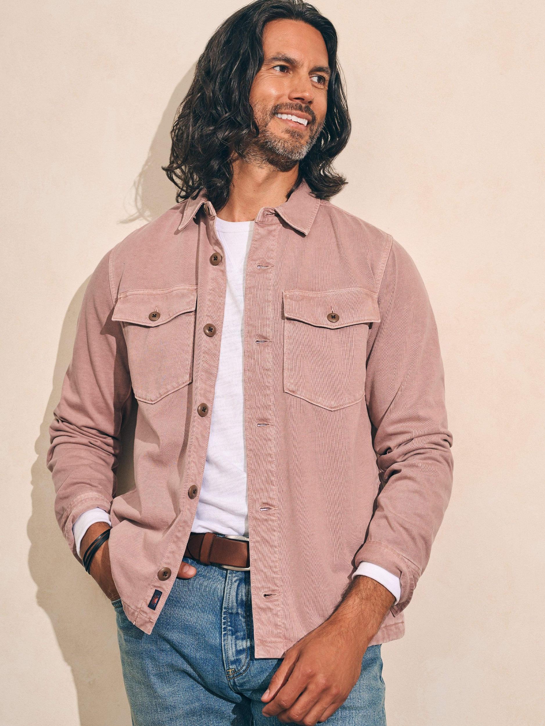 Jersey Shirt Jacket - Autumn Quartz Male Product Image