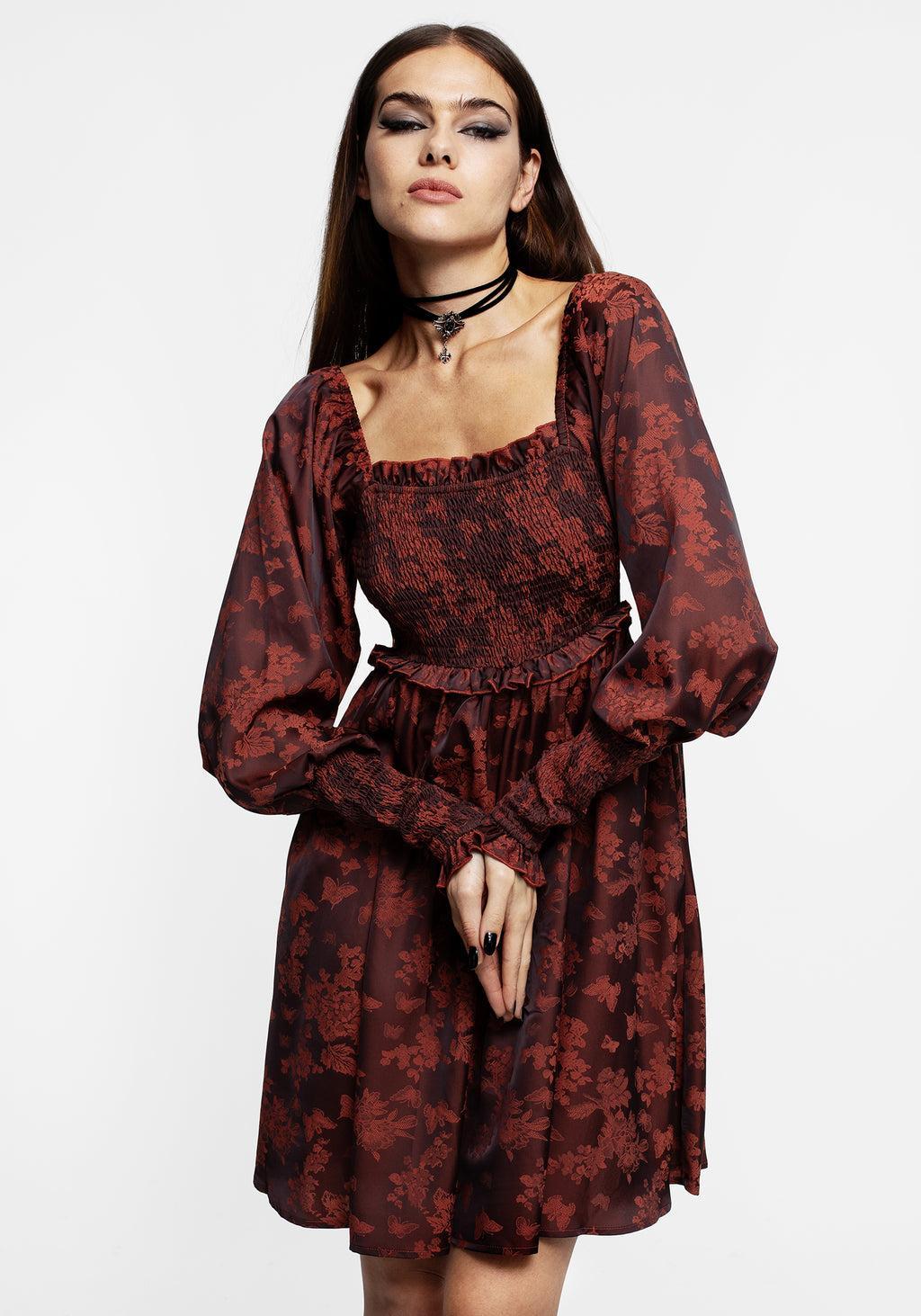Euthalia Butterfly Jacquard Mini Dress Product Image