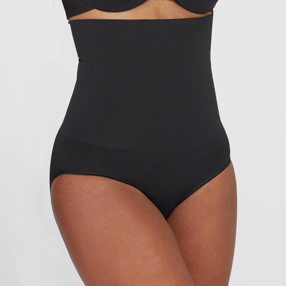 ASSETS by SPANX Womens Remarkable Results High-Waist Control Briefs - Black M: Tummy & Waist Slimming Shapewear Product Image