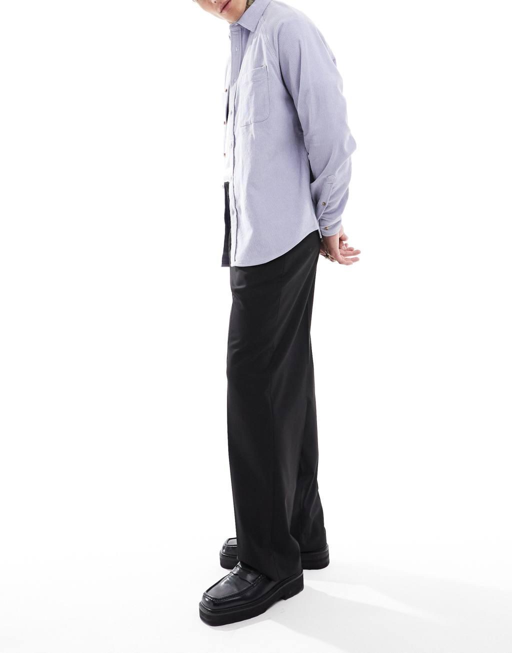 ASOS DESIGN 90s oversized cord shirt in blue Product Image