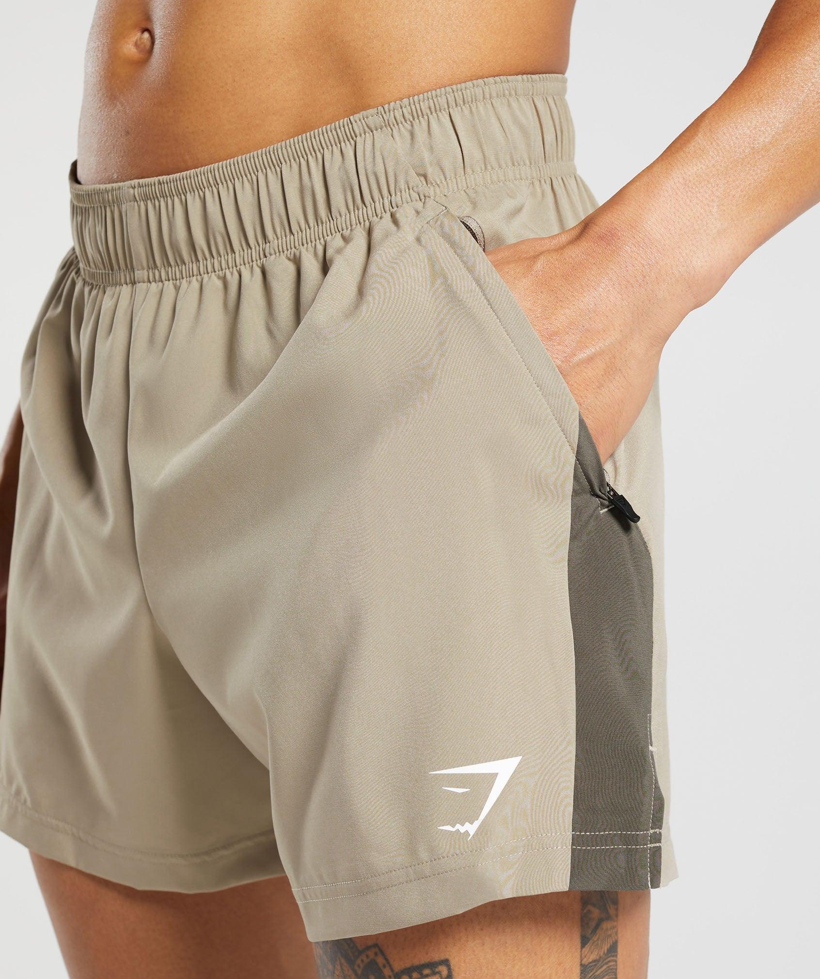 Gymshark Sport 5" Shorts - Sand Brown/Camo Brown Male Product Image