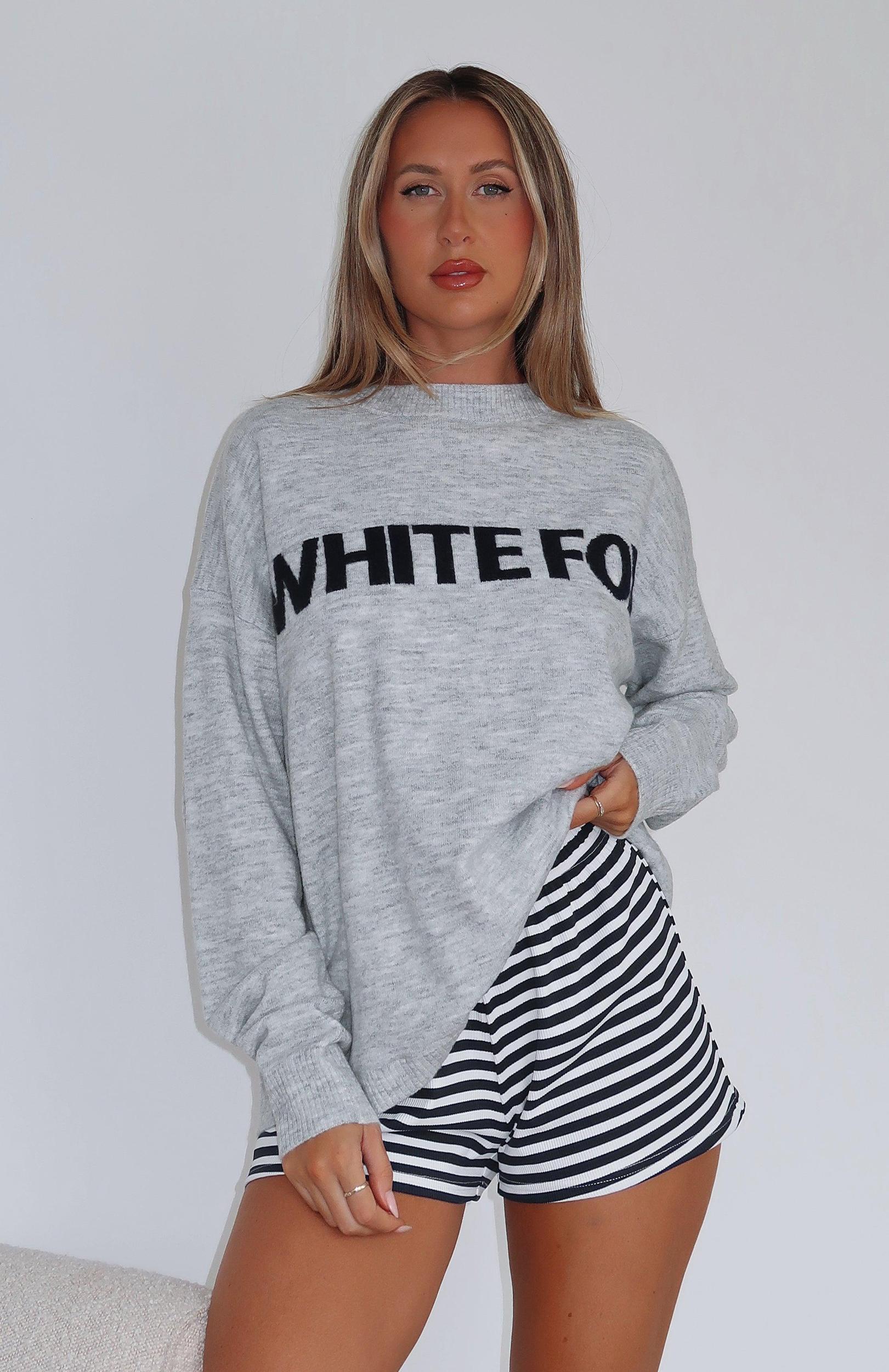 Set Me Free Knit Sweater Grey Marle Product Image