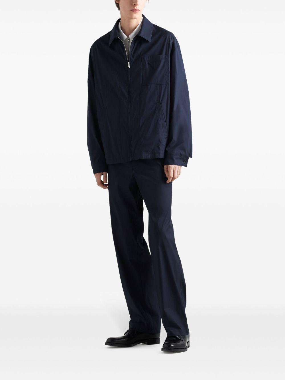 logo-patch cotton jacket  Product Image