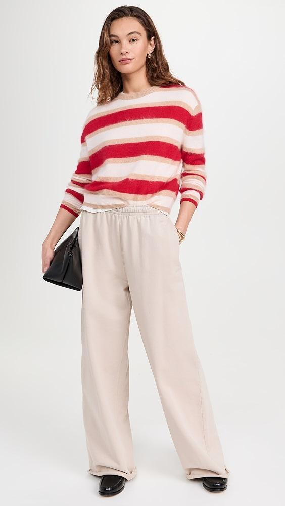 Guest in Residence Grizzly Stripe Crew In Cashmere | Shopbop Product Image