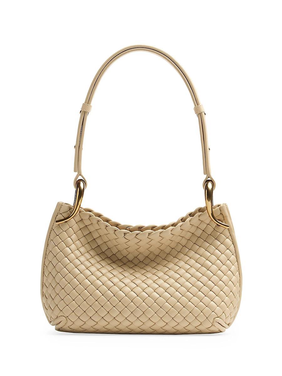 Womens Padded Intreccio Leather Shoulder Bag Product Image
