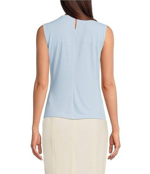 Calvin Klein Sleeveless Pleat Crew Neck Cami Product Image