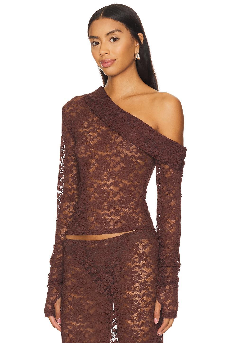 Black Swan Off Shoulder Top LIONESS Product Image