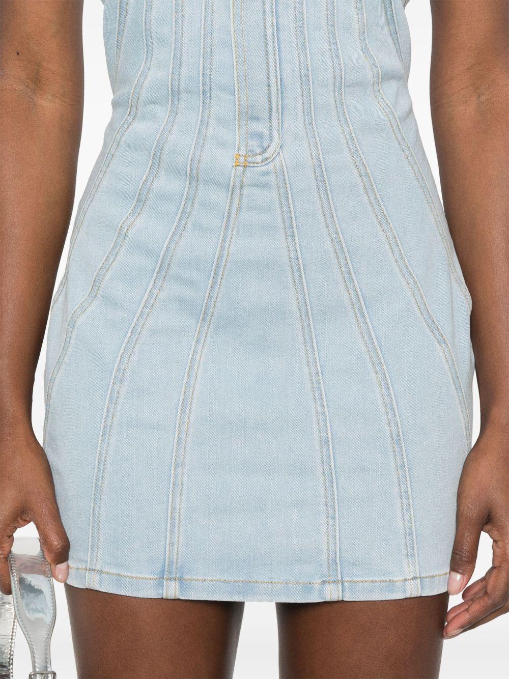 strapless denim mini dress Product Image