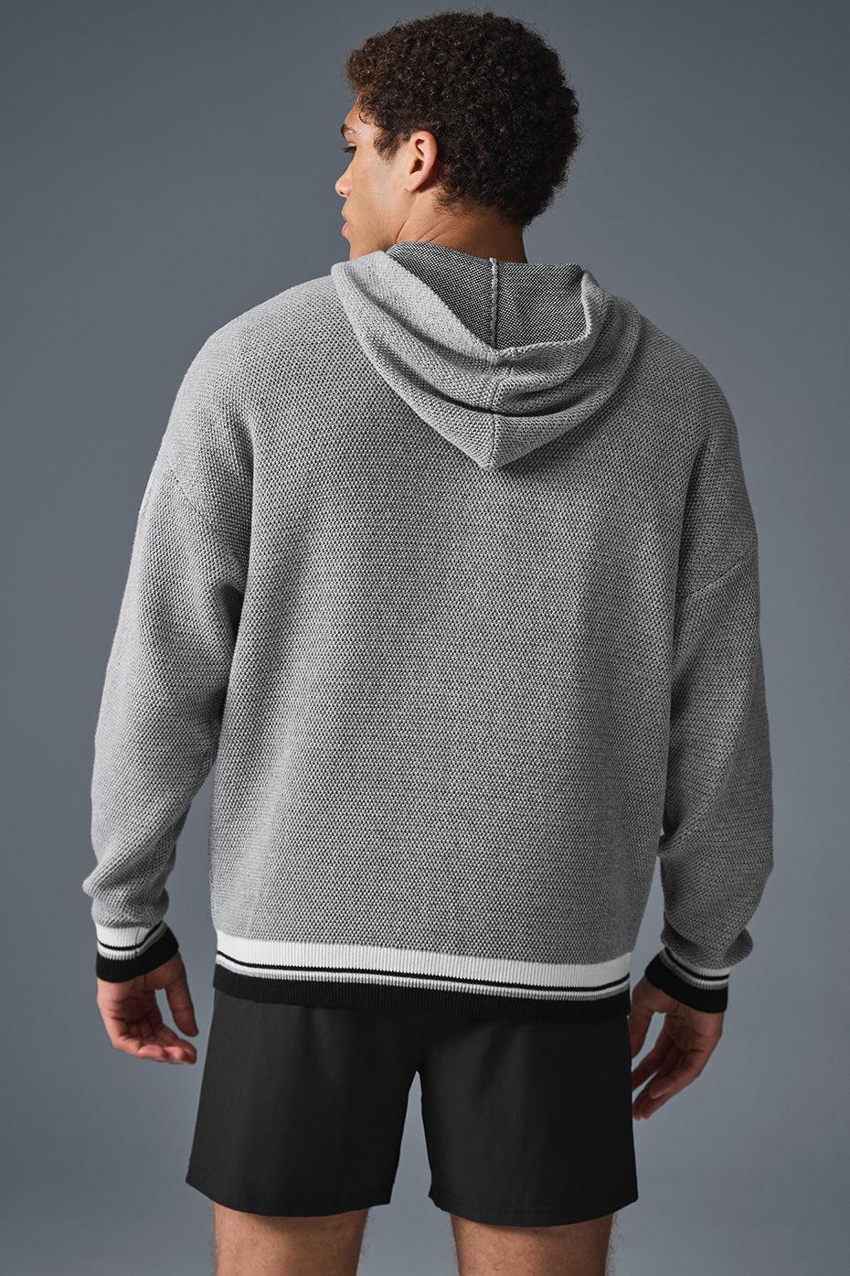 Sports Club Sweater Knit Hoodie - Athletic Heather Grey Product Image