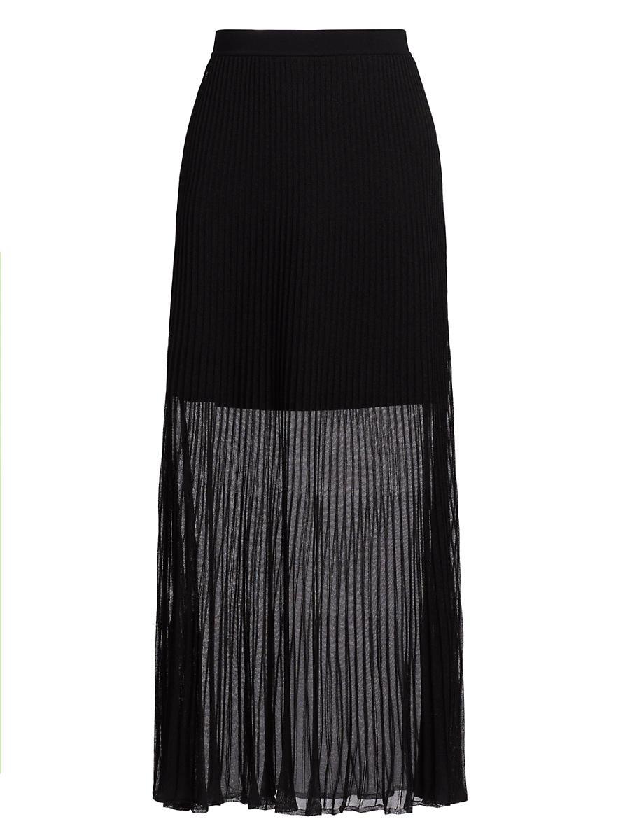 Womens Gennie Pleated A-Line Maxi Skirt Product Image