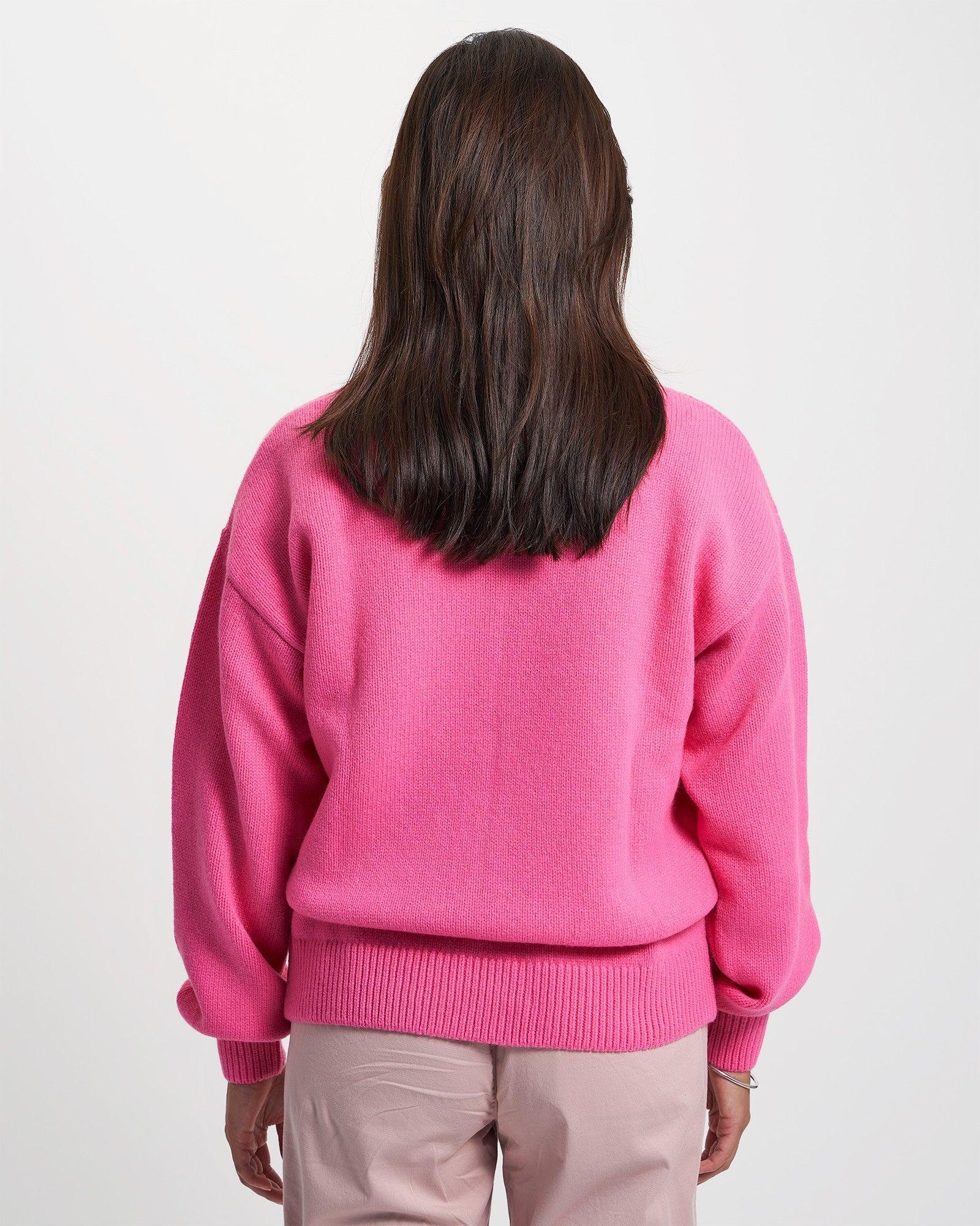 Oversized Merino Wool Crew - Emerald Green Product Image