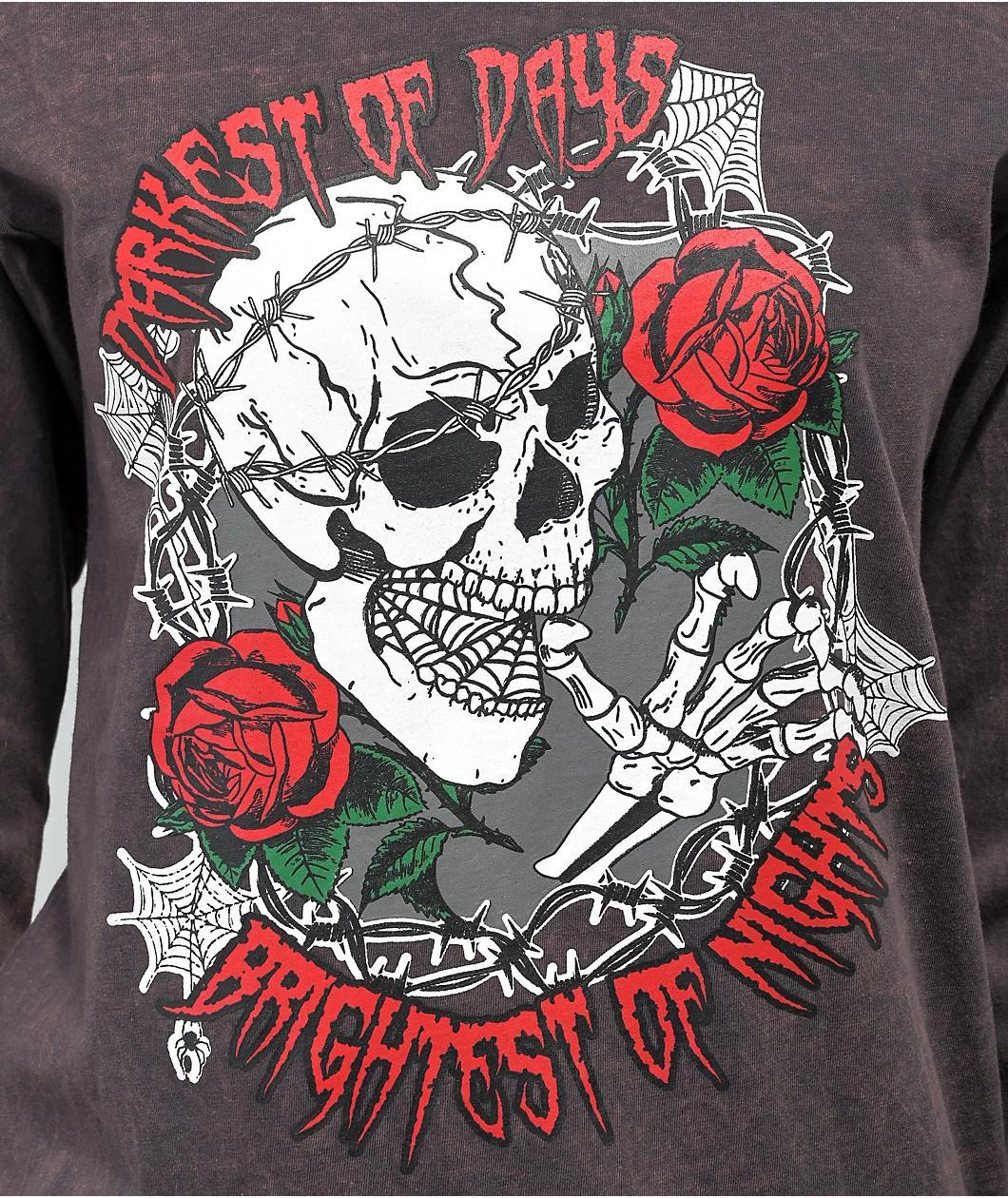 Empyre Rubino Darkest Of Days Brown Wash Long Sleeve T-Shirt Product Image