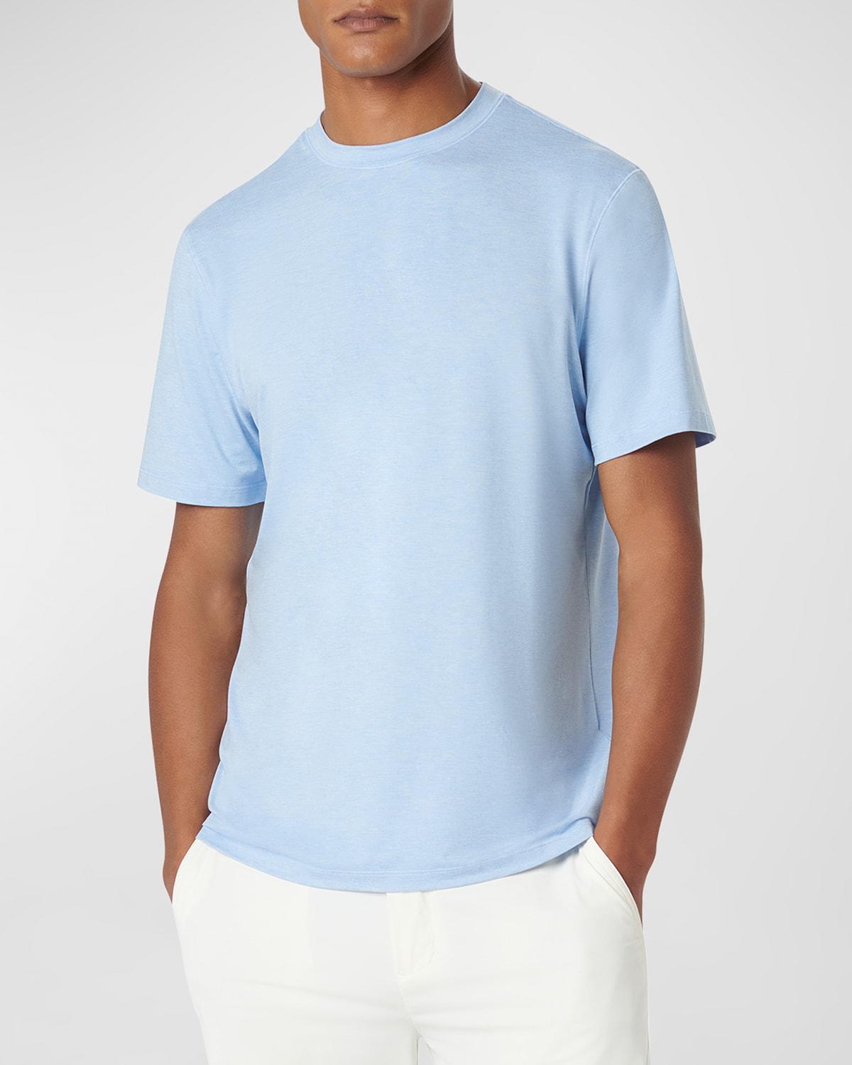Mens Cotton Jersey Crewneck T-Shirt with Faux Layering Product Image