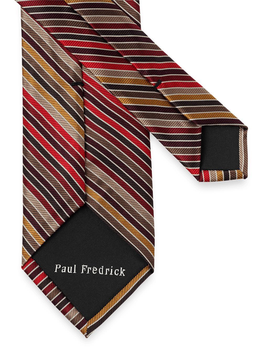 Stripe Woven Silk Tie - Multi Product Image
