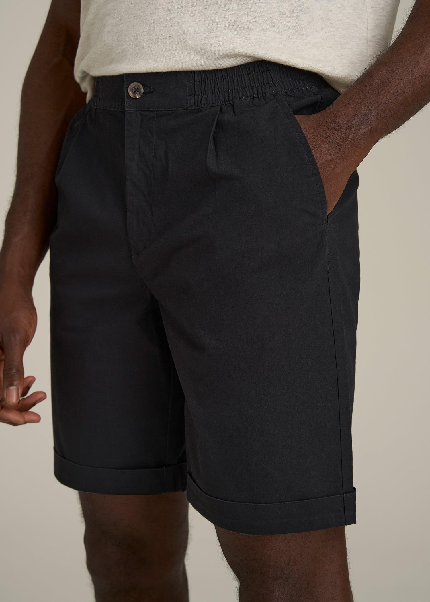 Bermuda Shorts for Tall Men in Black Product Image