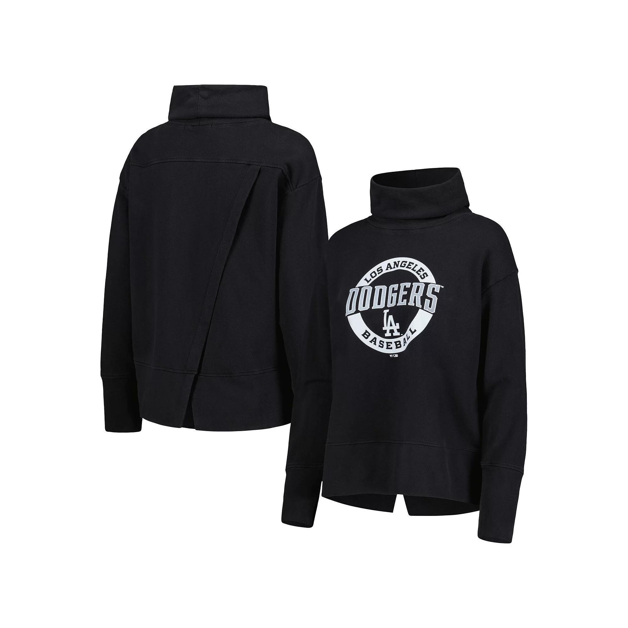 Women's Levelwear Black Los Angeles Dodgers Sunset Farm Team Pullover Sweatshirt, Size: Large Product Image