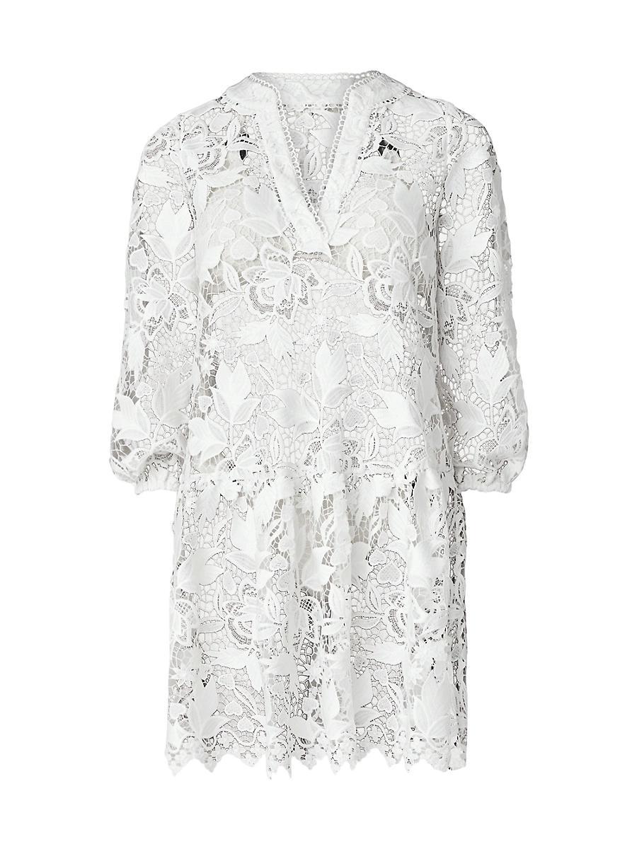 Womens Umbrella Guipure Lace Minidress Product Image