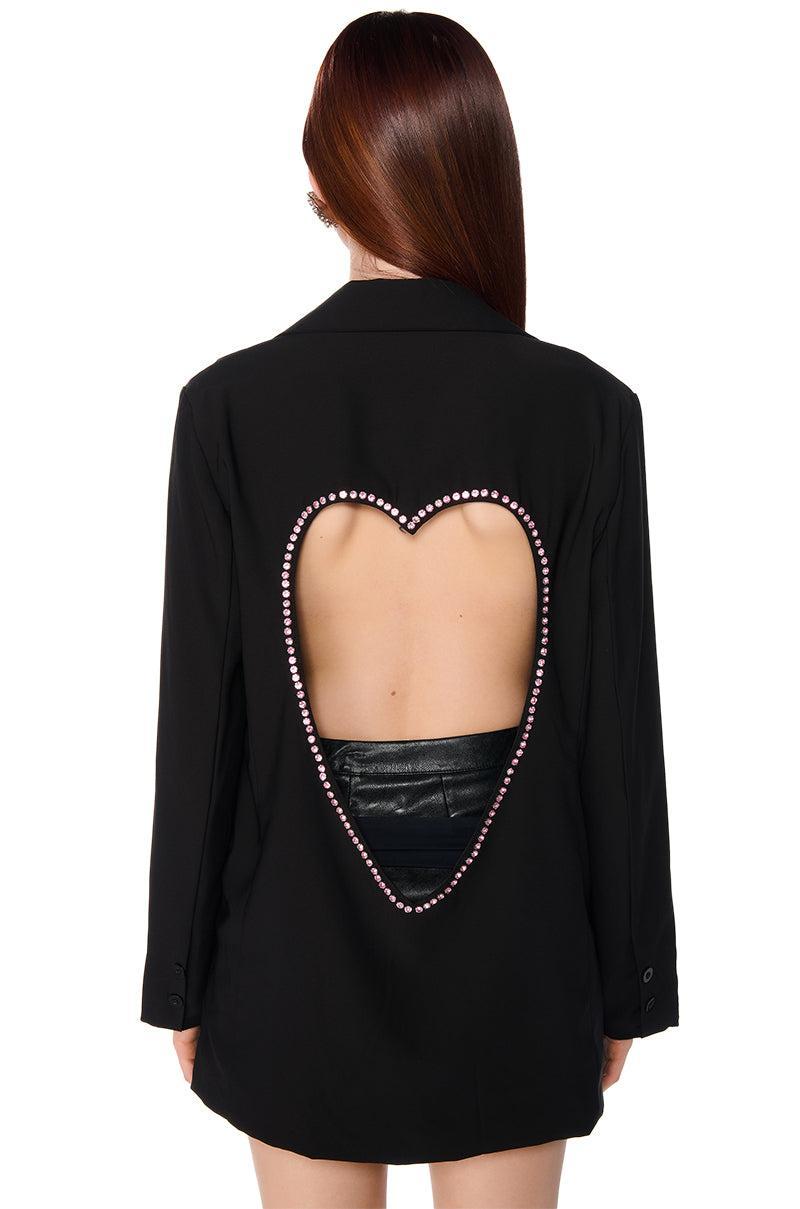OPEN BACK HEART BLAZER Product Image