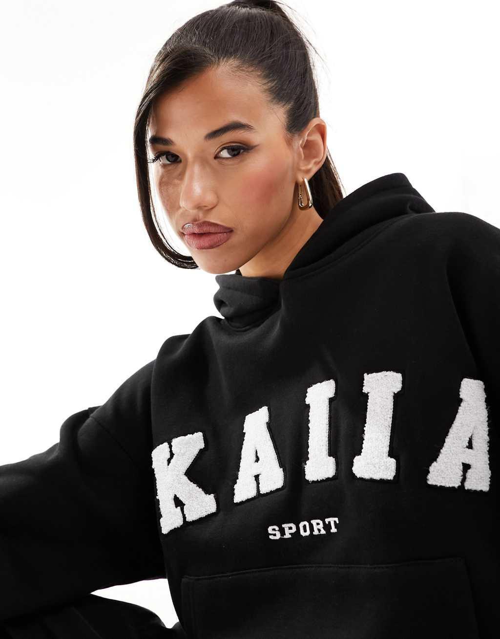 Kaiia logo oversized hoodie in black - part of a set Product Image