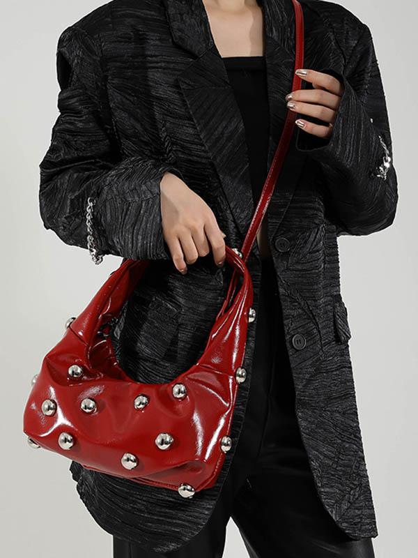 Geometric Rivet Handbags Shoulder Bags Product Image