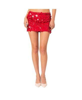 Edikted Womens Sabina Low-Rise Sequin Mini Skirt Product Image