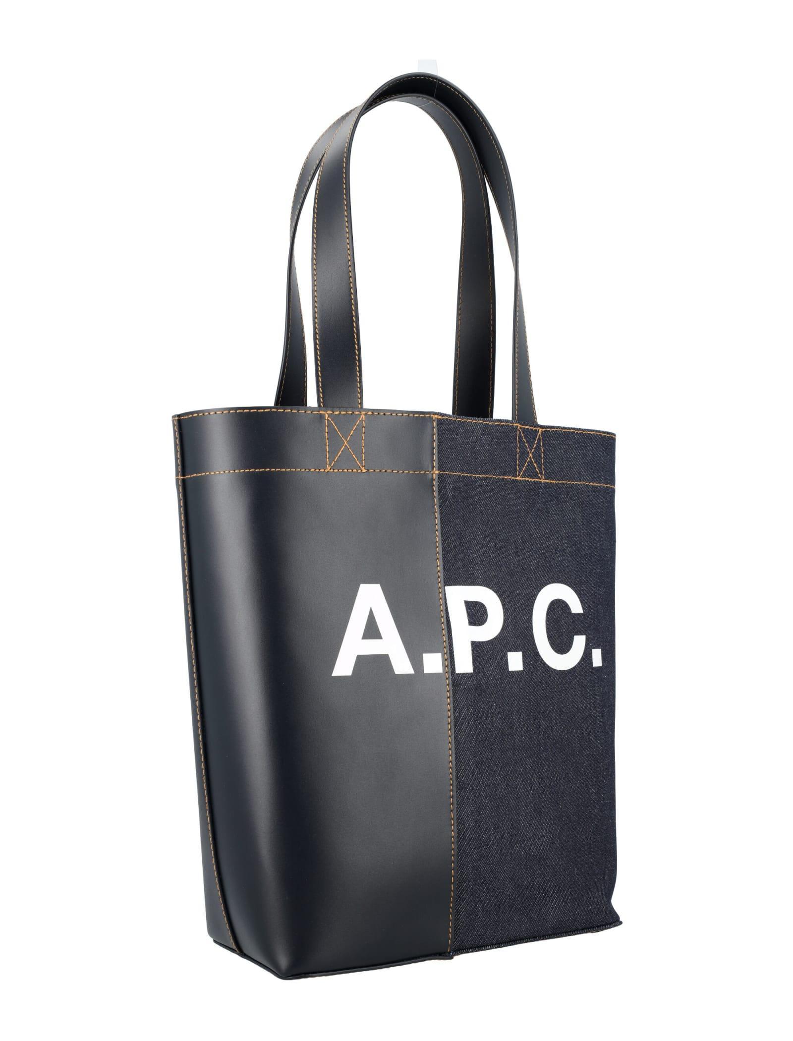 APC Multicolor Denim And Fabric Axel Shoulder Bag In Black Product Image