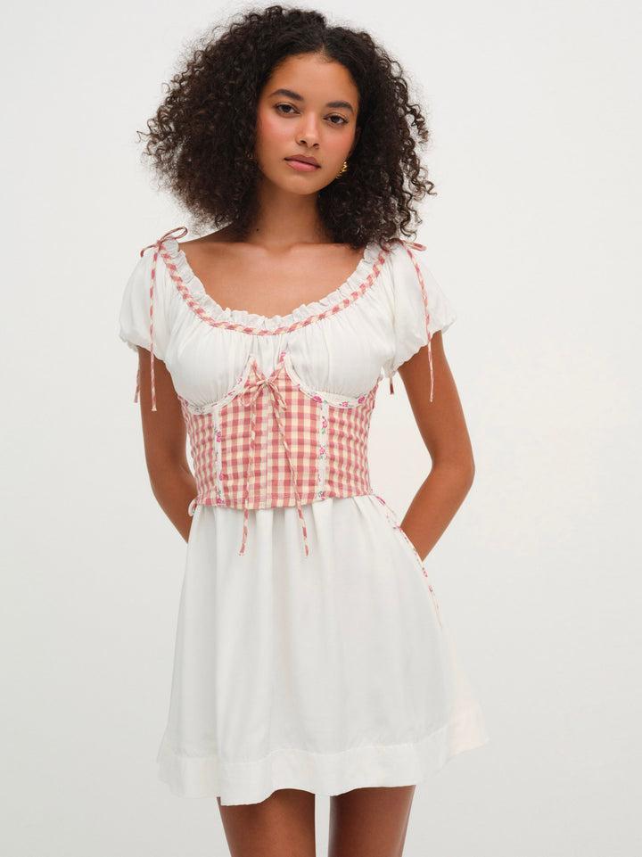 Georgia Corset Slip Dress — Red Product Image