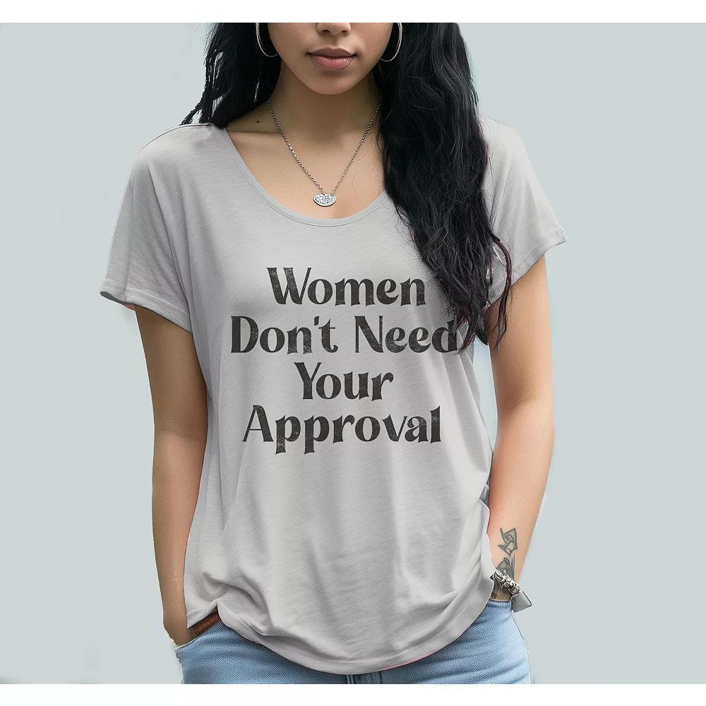 Junior's Grayson Threads Women Don't Need Graphic Tee, Women's, Size: Large, Grey White Product Image