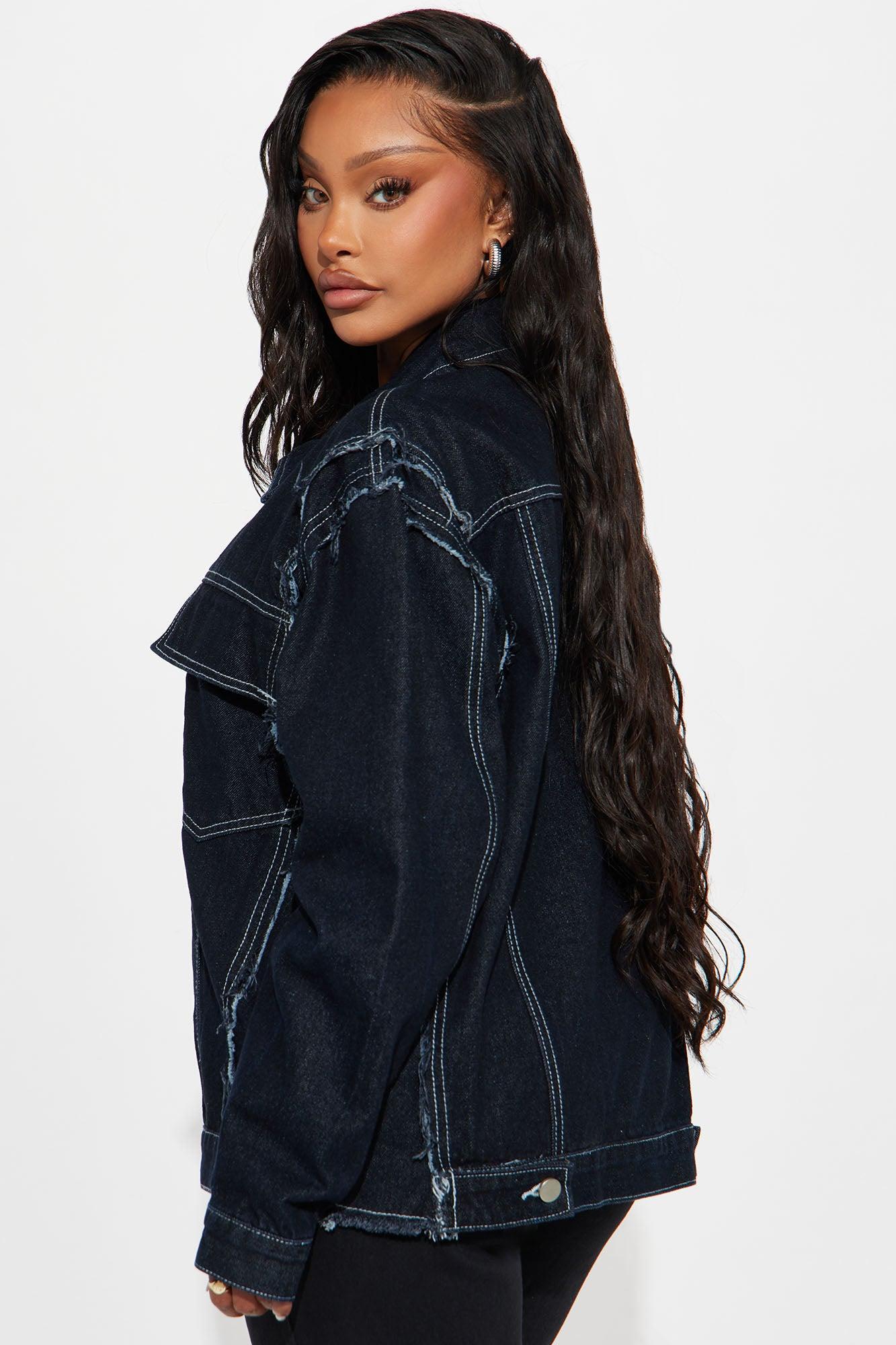Joanne Boxy Denim Jacket - Rinse Blue Wash Product Image