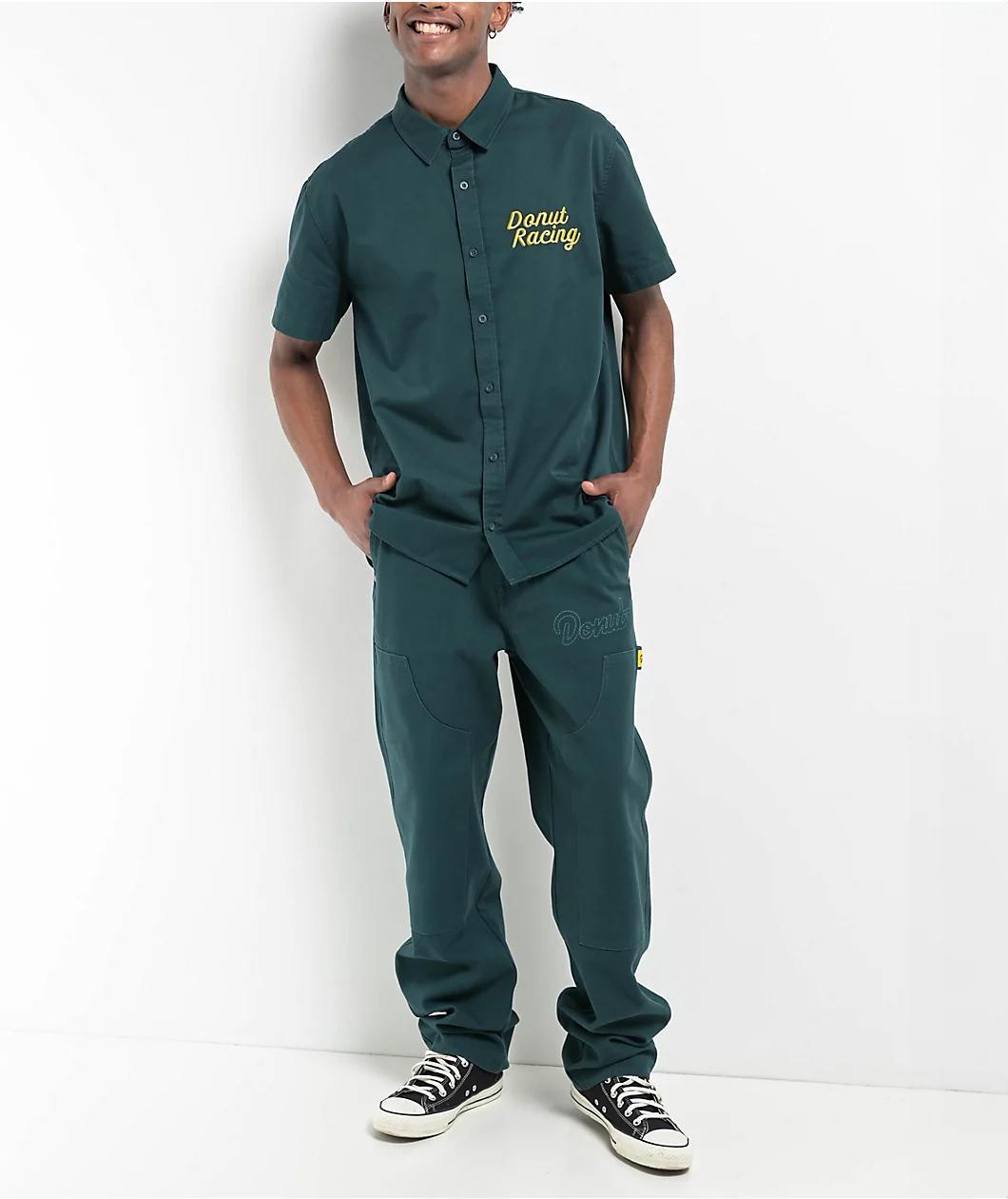 Donut Give It The Beans Green Work Shirt Product Image
