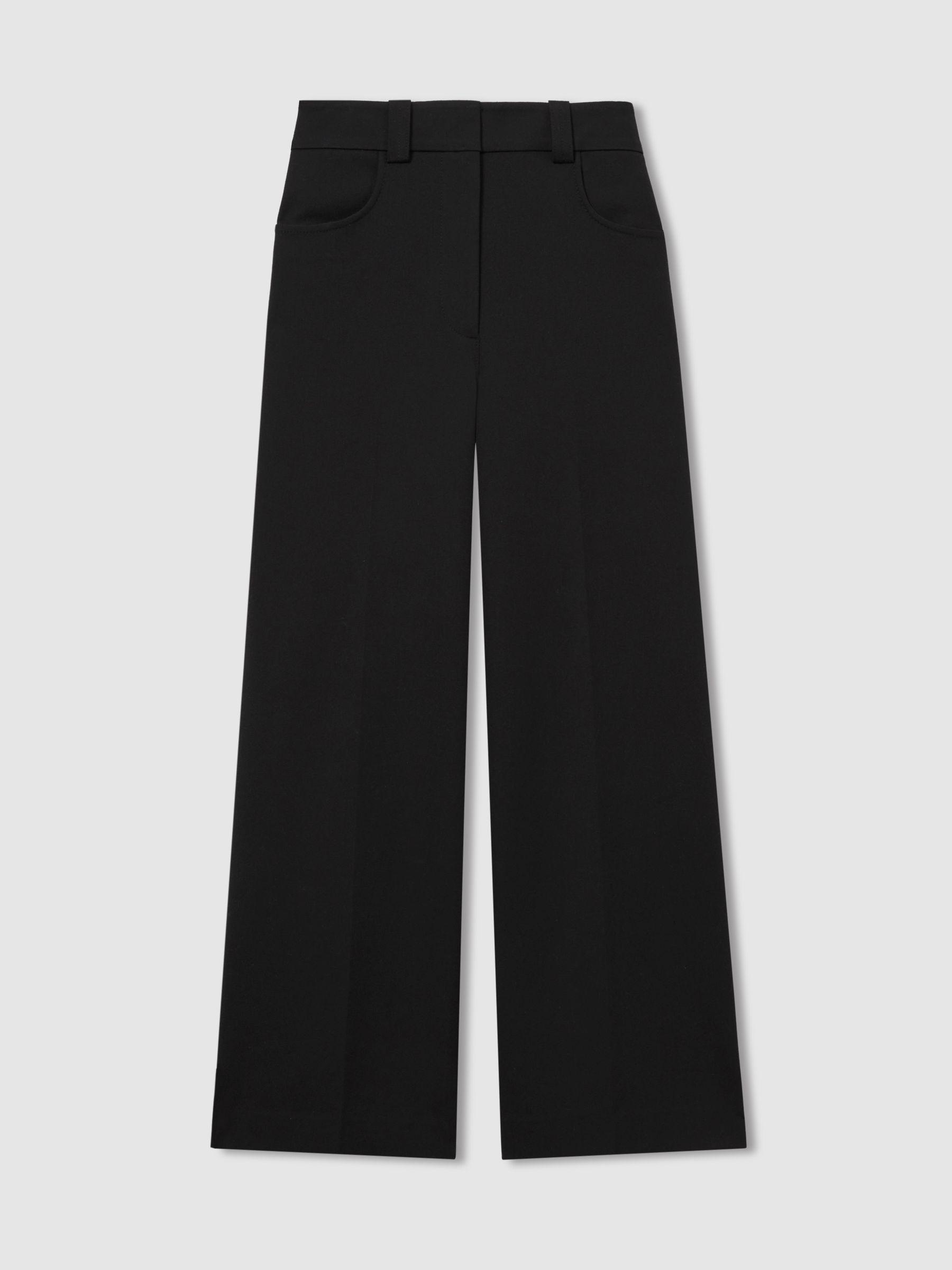 Petite Twill Culotte Trousers in Black Product Image