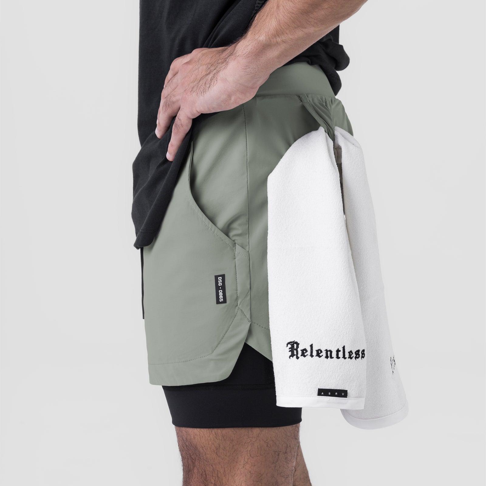 0865. Tetra-Lite® 5" Liner Short - Sage "Wings"/Black Male Product Image
