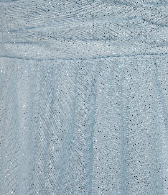 City Vibe Of-The-Shoulder Ruched Bodice Long Dress Product Image