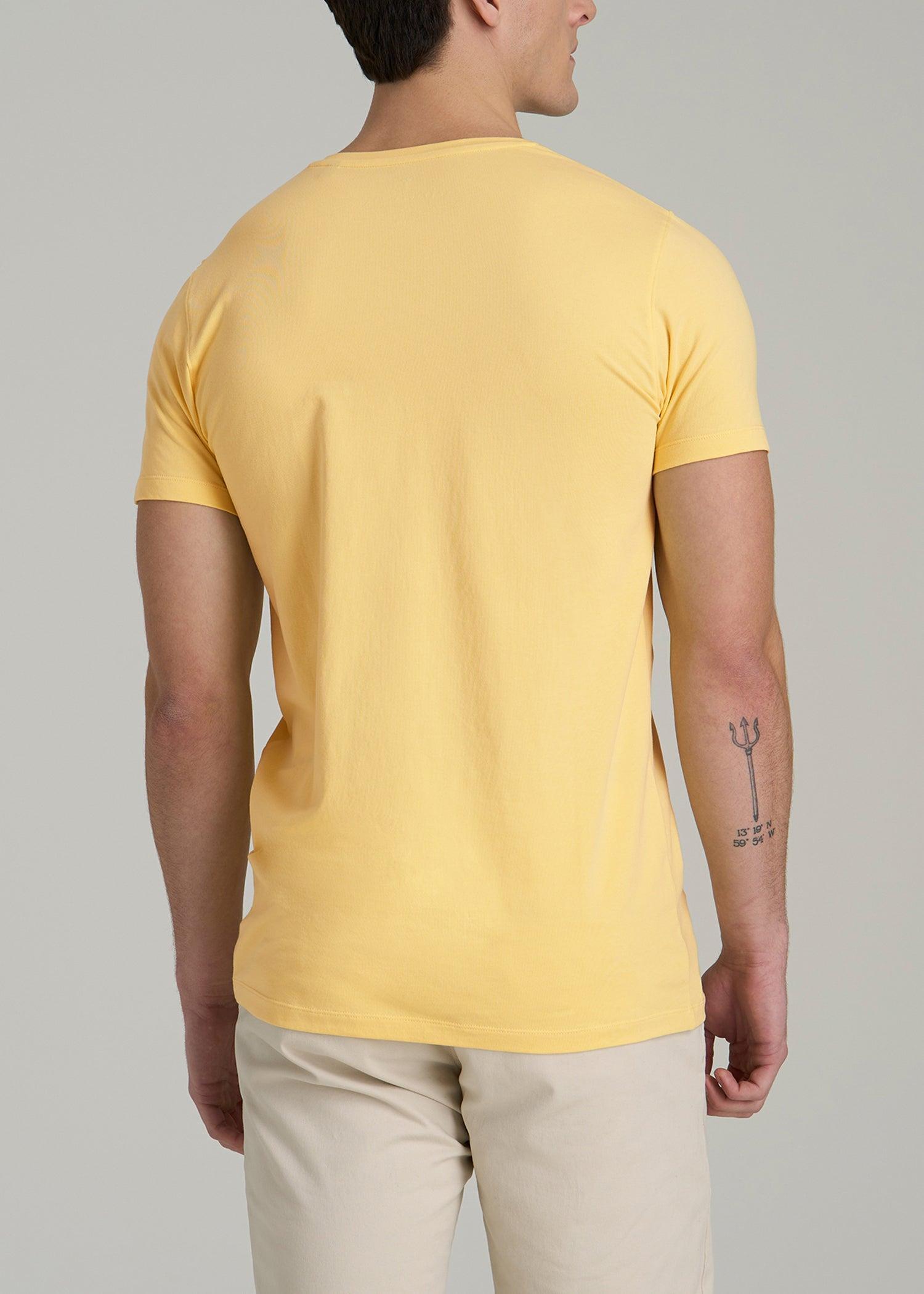 The Essential MODERN-FIT V-Neck Tee for Tall Men in Lemon Drop Product Image