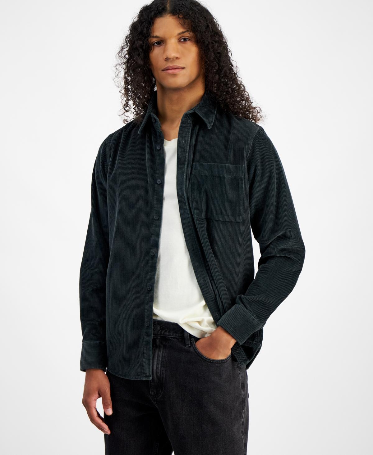 Sun + Stone Mens Long Sleeve Button-Front Corduroy Shirt, Created for Macys Product Image