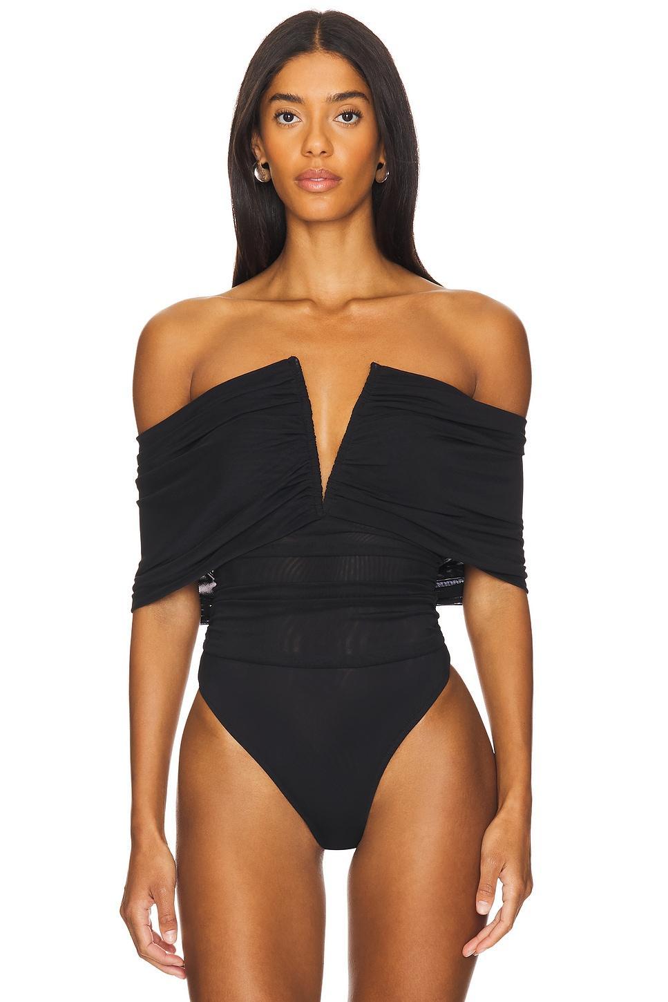 Ruched Off Shoulder Bodysuit WeWoreWhat Product Image