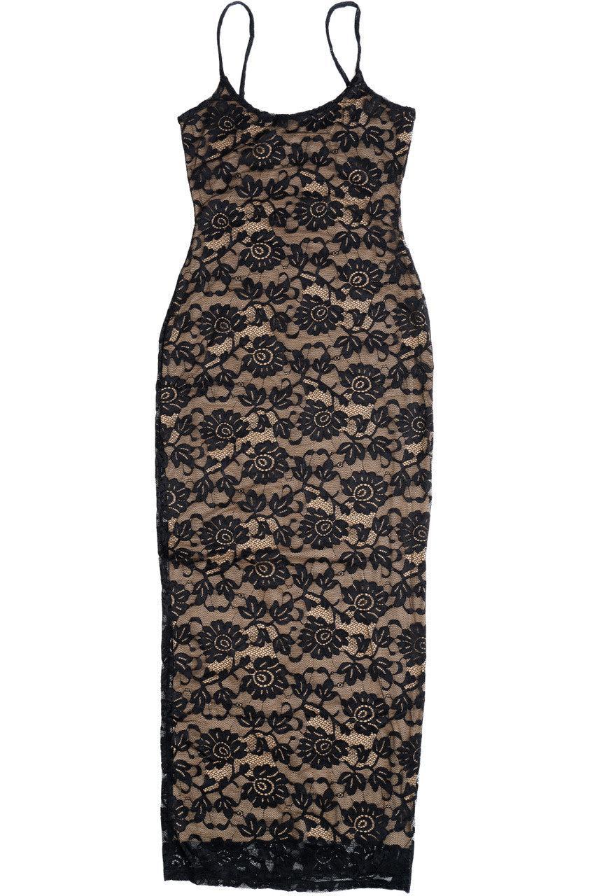 Rose Stretch Lace Maxi Dress Product Image
