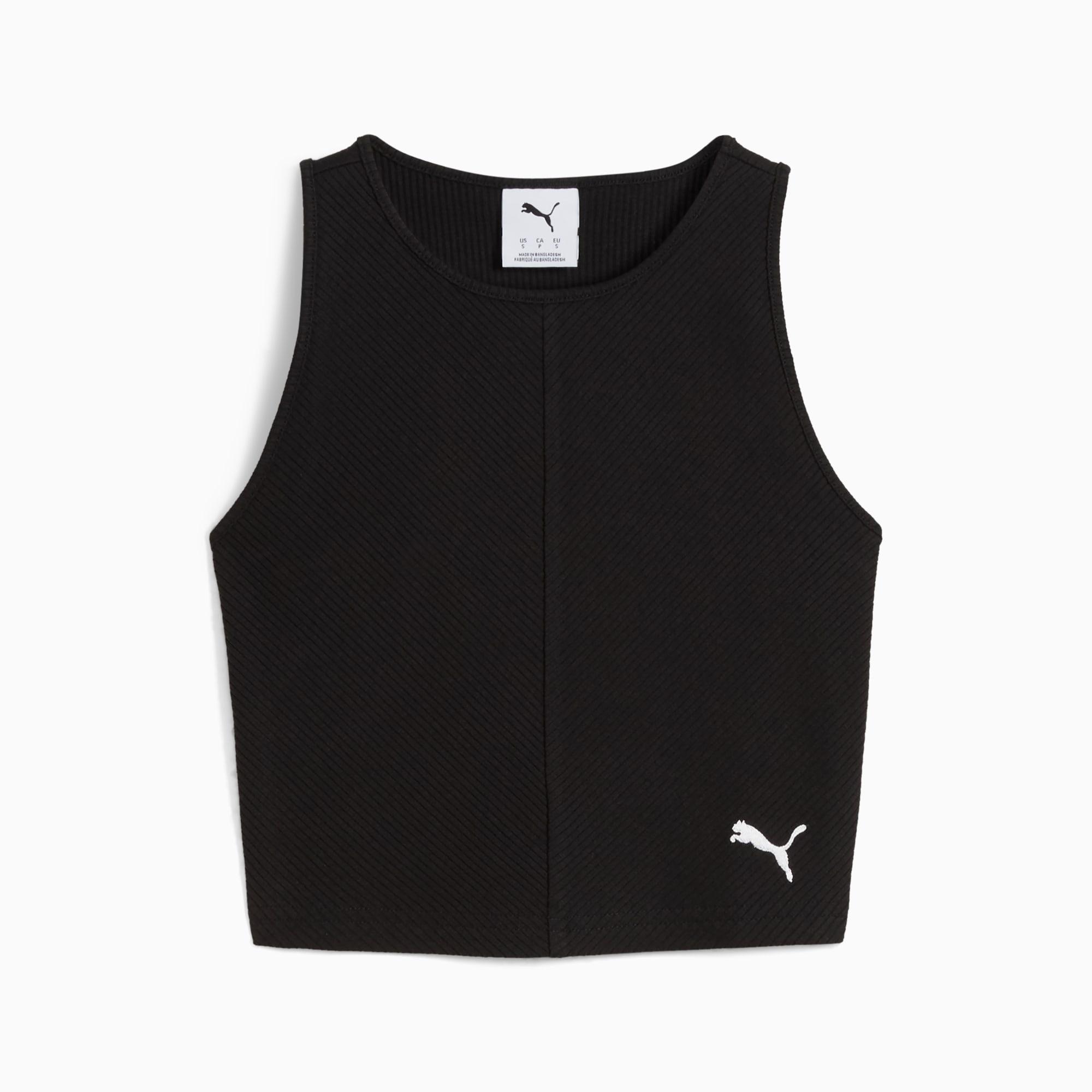 PUMA Wardrobe Essentials Women's Ribbed Crop Top Product Image