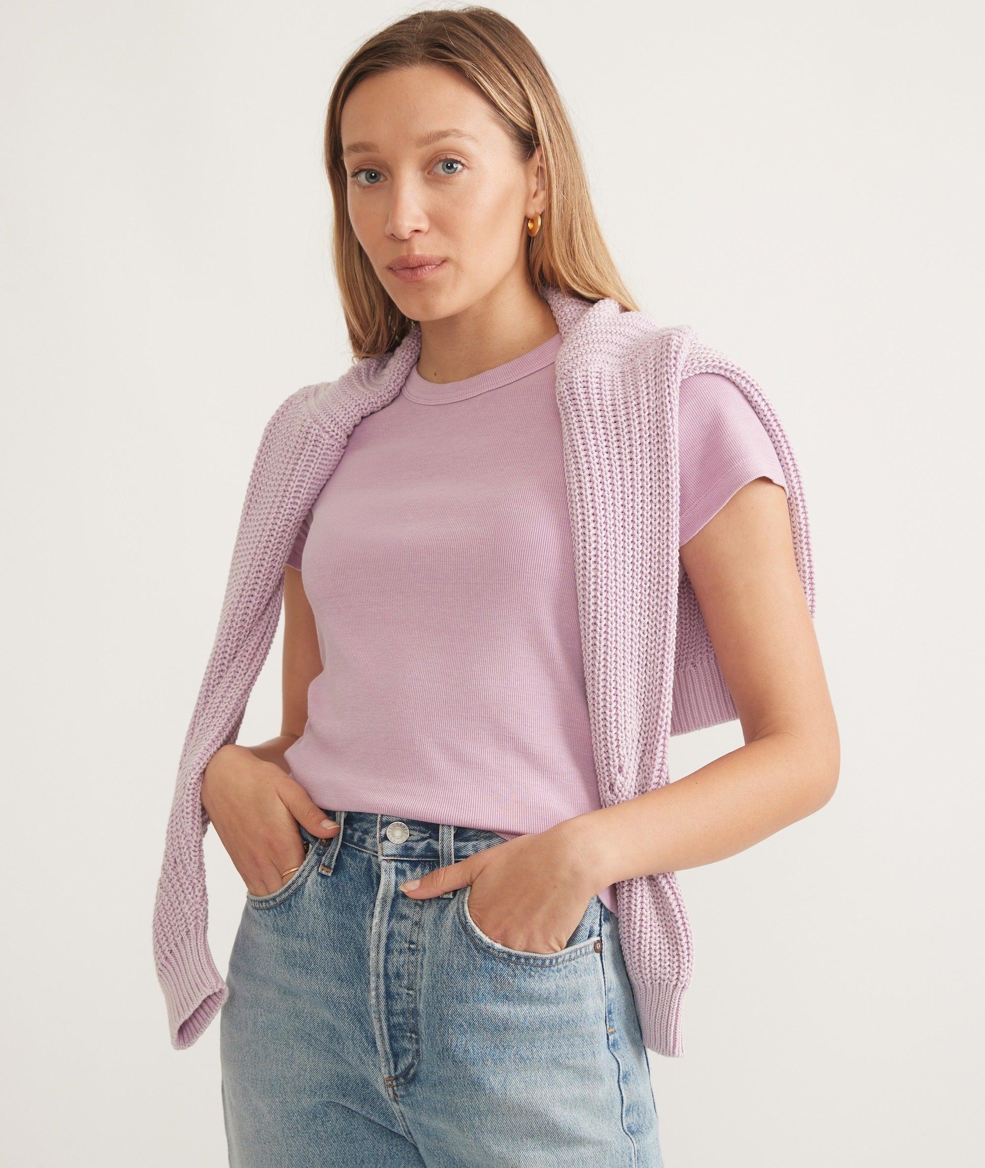 Lexi Rib Sun-In Crew Tee Product Image