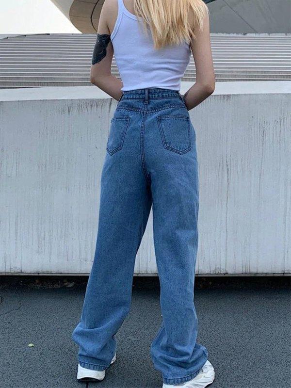 Art Abstract Lines Drawing Boyfriend Jeans Product Image