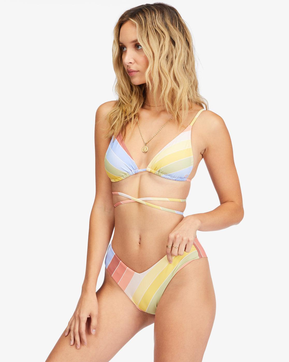 Brighter Daze Slide Tall Triangle Bikini Top - Multi Female Product Image