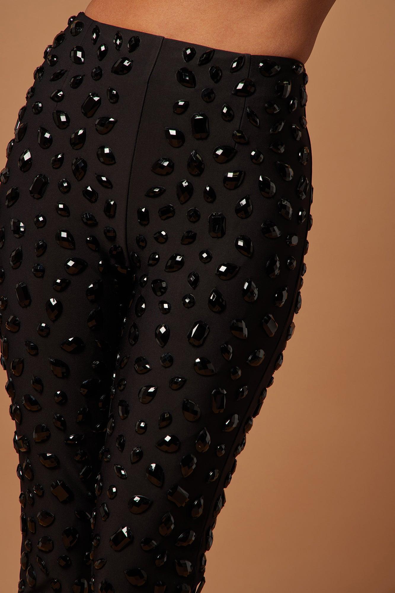 Cordelia Embellished Pant - Black Product Image