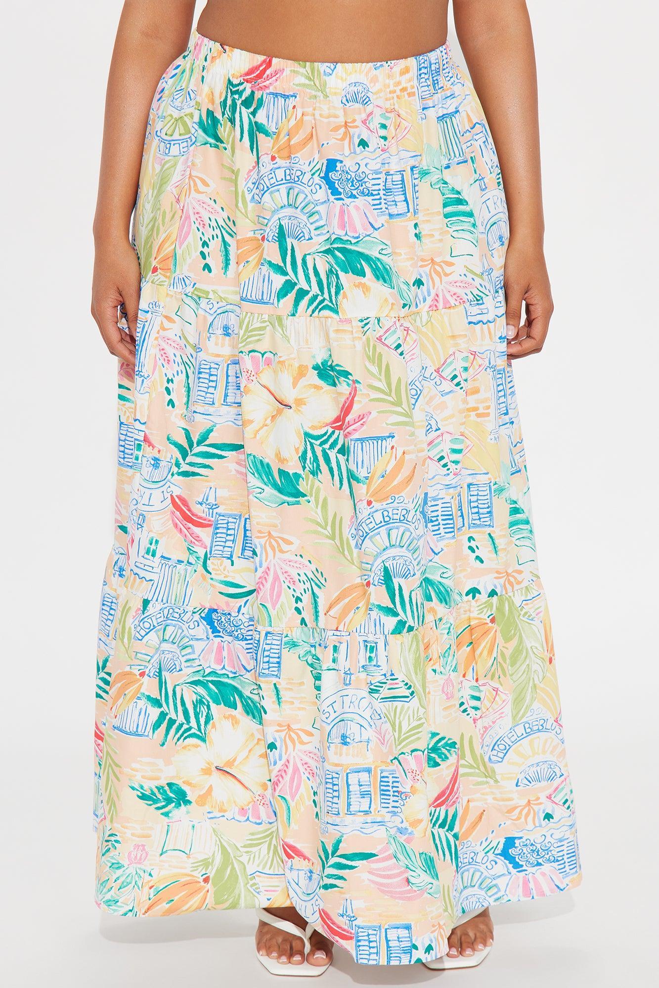 San Tropez Midi Skirt - Multi Color Product Image