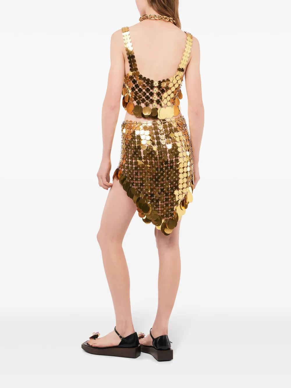 Gold Sparkle Assembly mini skirt Product Image