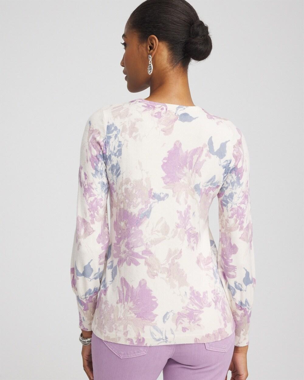 Floral Sequin Pullover Sweater Product Image