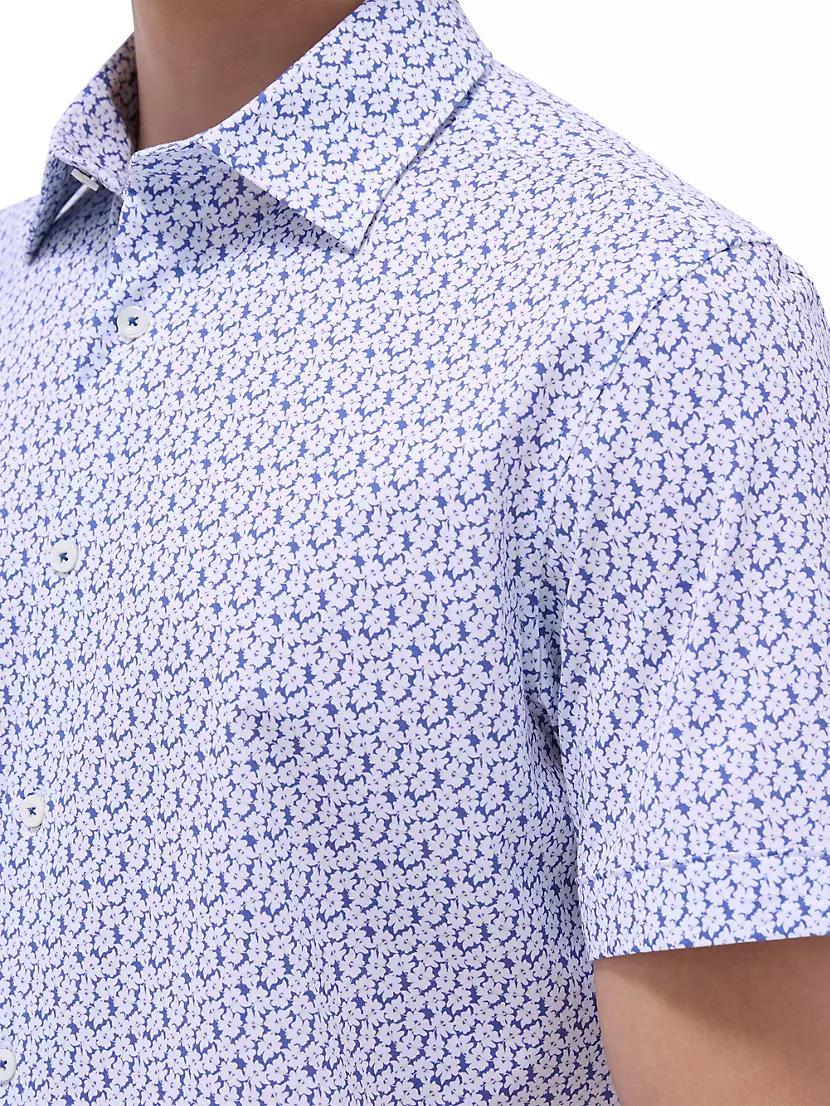 Miles Floral Cotton Short-Sleeve Shirt Product Image